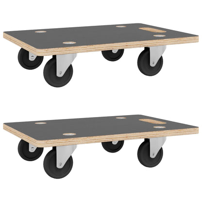 Transport Trolleys 2 pcs Rectangular 80x55x11.5 cm