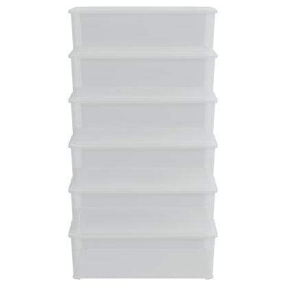 Plastic Storage Boxes 6 pcs 25 L Stackable