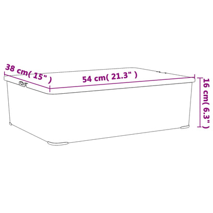 Plastic Storage Boxes 6 pcs 25 L Stackable