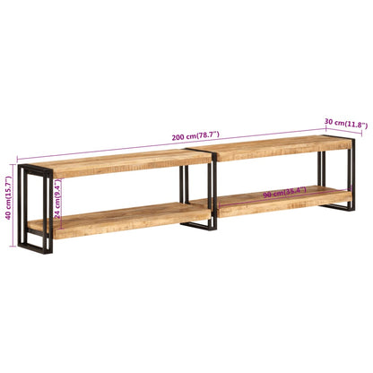 TV Cabinet 200x30x40 cm Solid Wood Mango