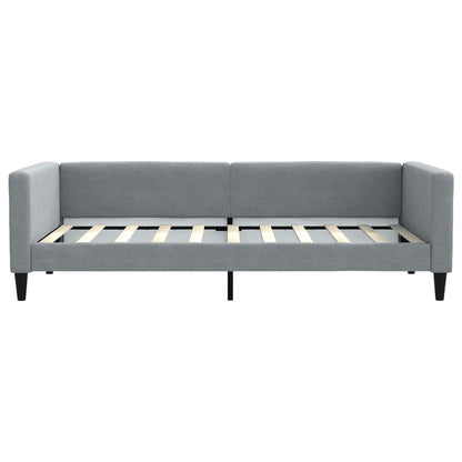 Day Bed without Mattress Light Grey 90x190 cm Single Fabric