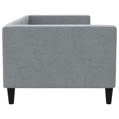 Day Bed without Mattress Light Grey 90x190 cm Single Fabric
