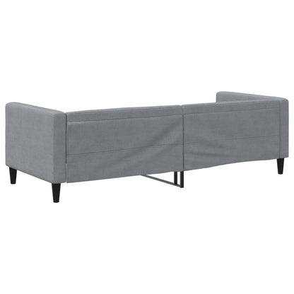 Day Bed without Mattress Light Grey 90x190 cm Single Fabric