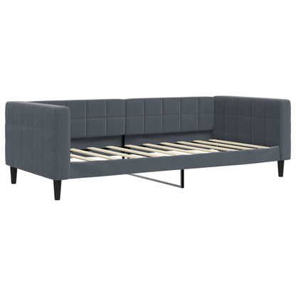Day Bed without Mattress Dark Grey 90x190 cm Single Velvet