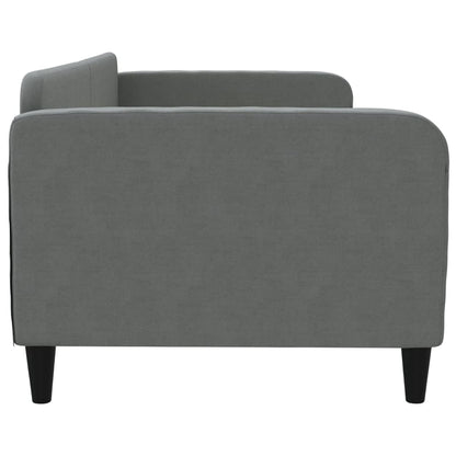 Day Bed without Mattress Dark Grey 90x190 cm Single Fabric