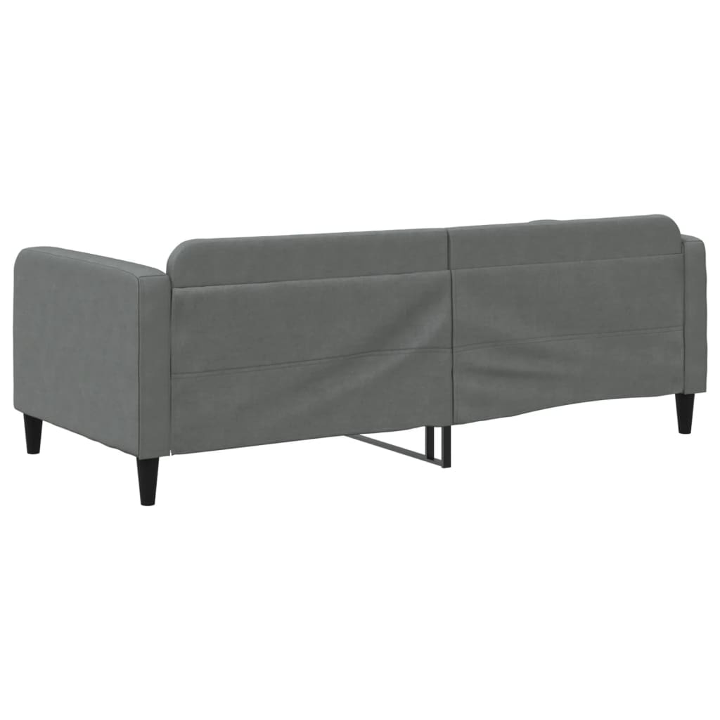 Day Bed without Mattress Dark Grey 90x190 cm Single Fabric
