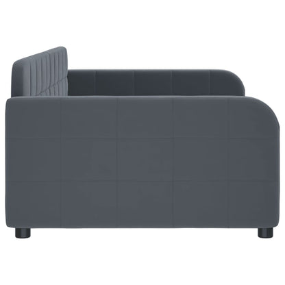Day Bed without Mattress Dark Grey 90x190 cm Single Velvet