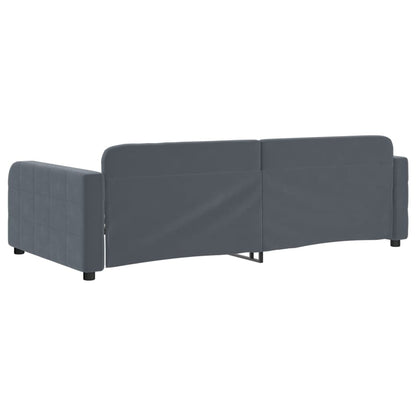 Day Bed without Mattress Dark Grey 90x190 cm Single Velvet