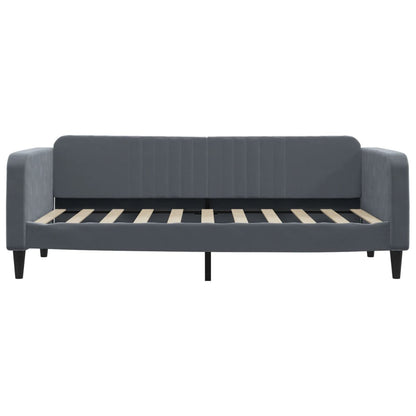 Day Bed without Mattress Dark Grey 90x190 cm Single Velvet