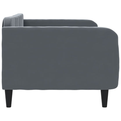 Day Bed without Mattress Dark Grey 90x190 cm Single Velvet