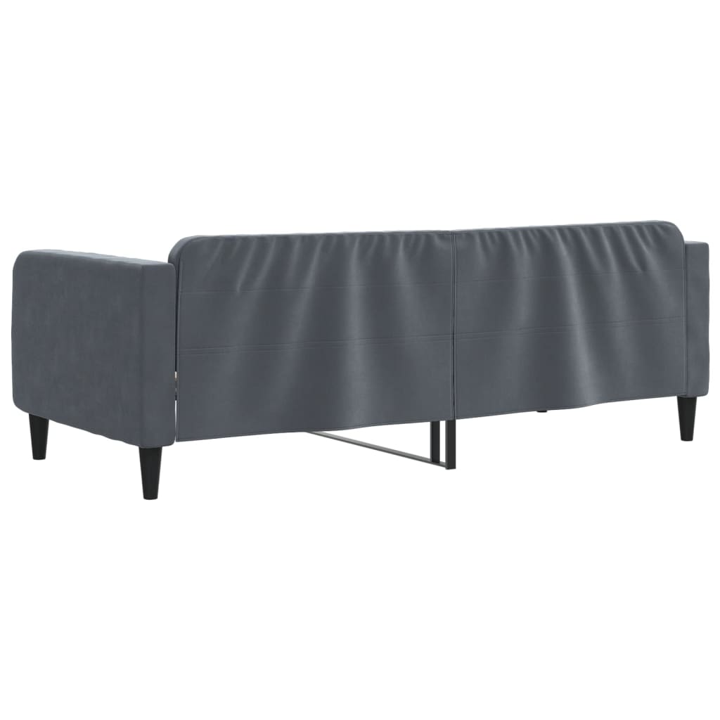 Day Bed without Mattress Dark Grey 90x190 cm Single Velvet