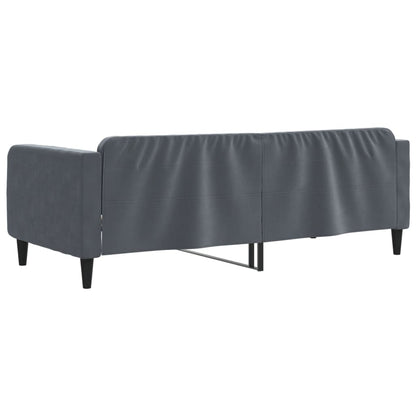 Day Bed without Mattress Dark Grey 90x190 cm Single Velvet