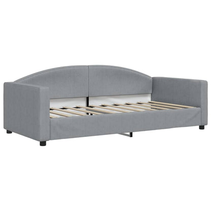 Day Bed without Mattress Light Grey 90x190 cm Single Fabric