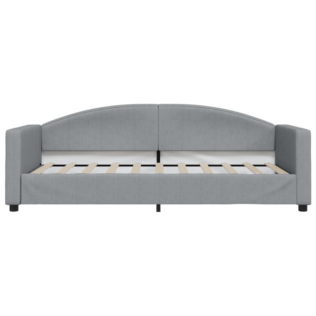 Day Bed without Mattress Light Grey 90x190 cm Single Fabric
