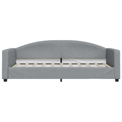 Day Bed without Mattress Light Grey 90x190 cm Single Fabric