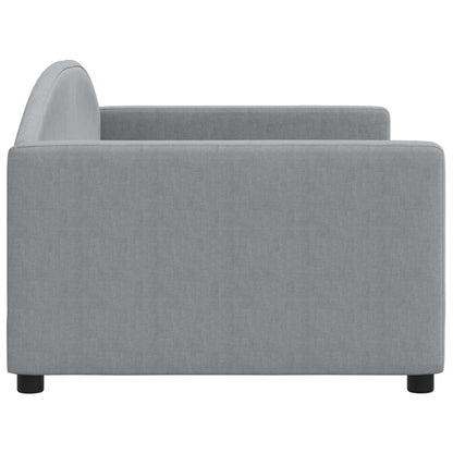 Day Bed without Mattress Light Grey 90x190 cm Single Fabric