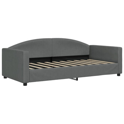 Day Bed without Mattress Dark Grey 90x190 cm Single Fabric
