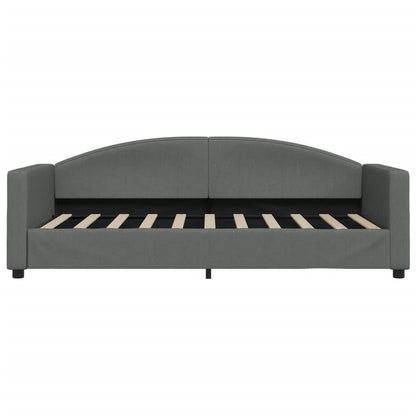 Day Bed without Mattress Dark Grey 90x190 cm Single Fabric