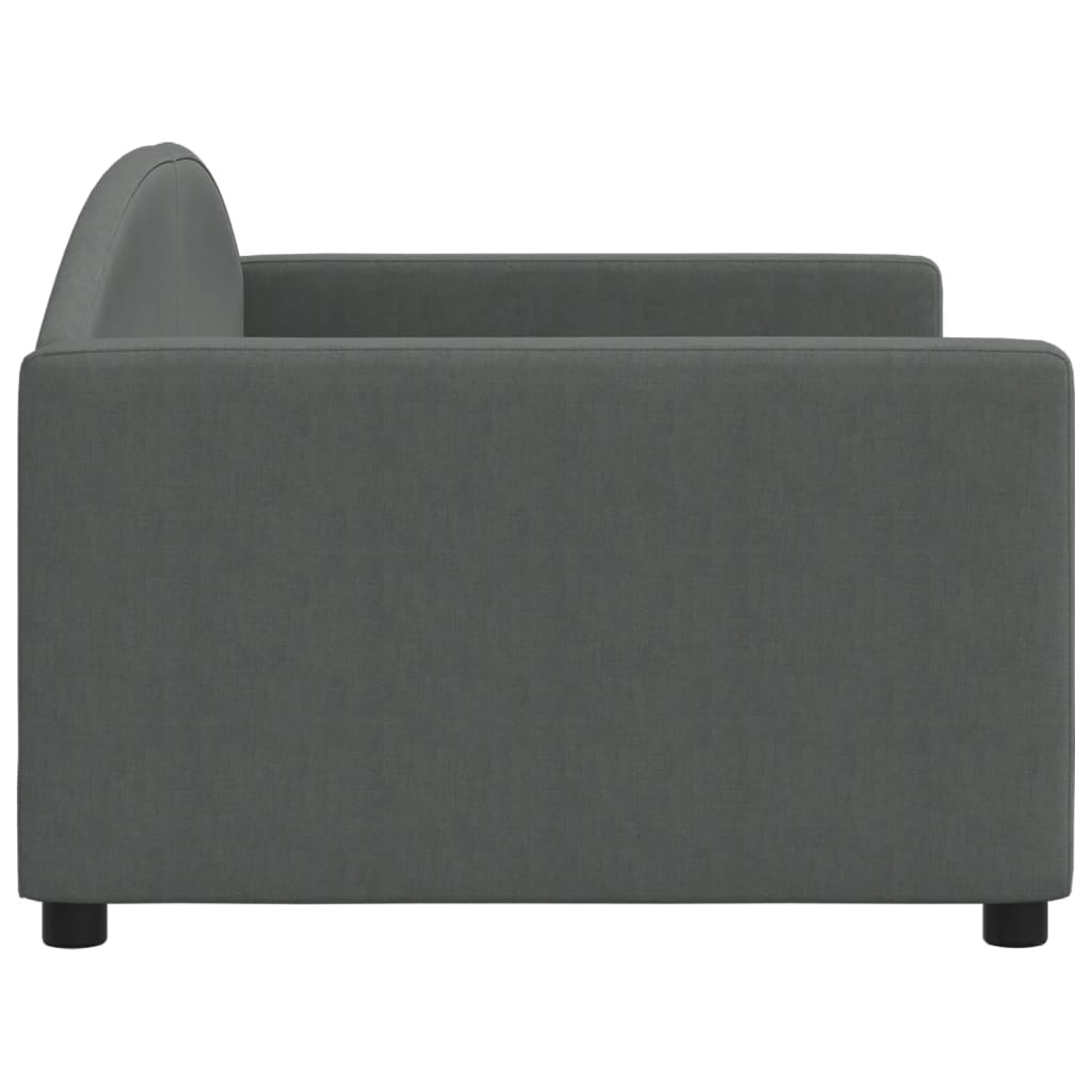 Day Bed without Mattress Dark Grey 90x190 cm Single Fabric