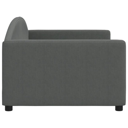 Day Bed without Mattress Dark Grey 90x190 cm Single Fabric