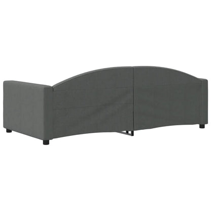 Day Bed without Mattress Dark Grey 90x190 cm Single Fabric