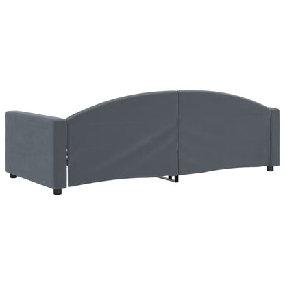 Day Bed without Mattress Dark Grey 90x190 cm Single Velvet