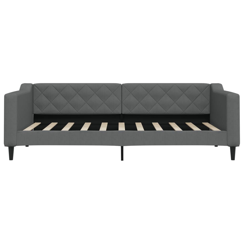 Day Bed without Mattress Dark Grey 90x190 cm Single Fabric