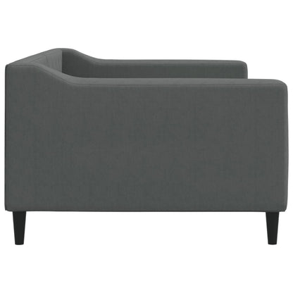 Day Bed without Mattress Dark Grey 90x190 cm Single Fabric