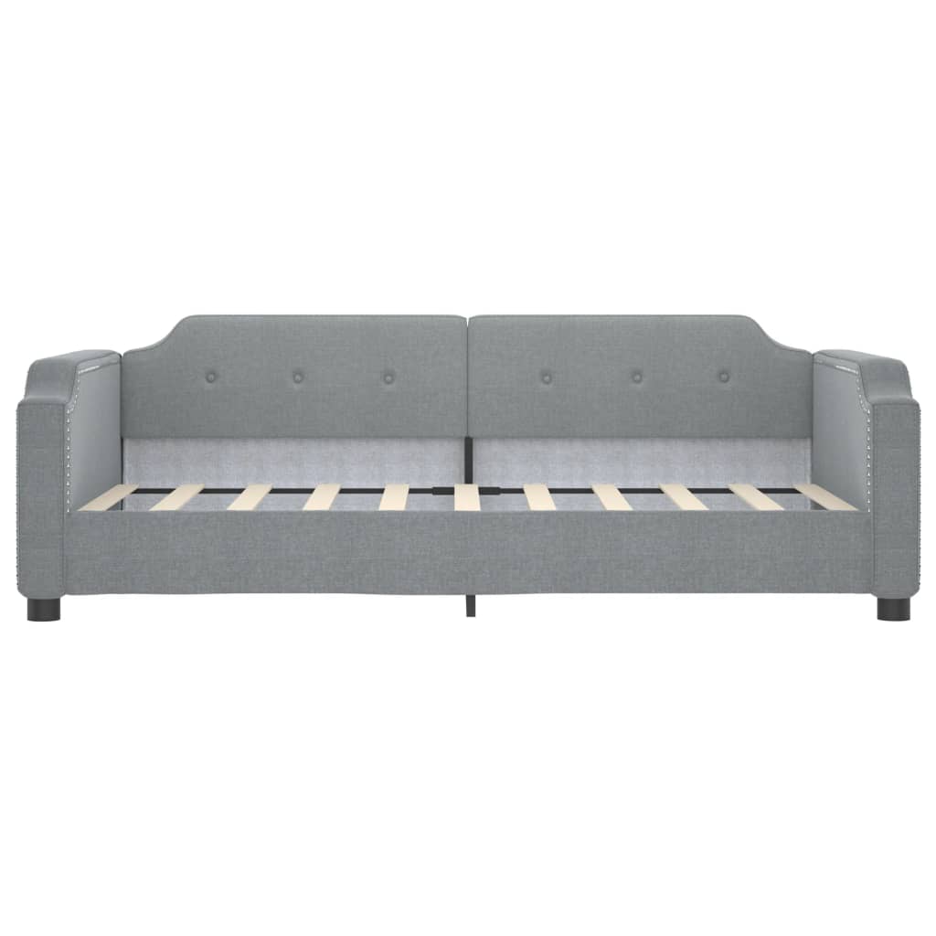 Day Bed without Mattress Light Grey 90x190 cm Single Fabric