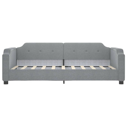 Day Bed without Mattress Light Grey 90x190 cm Single Fabric