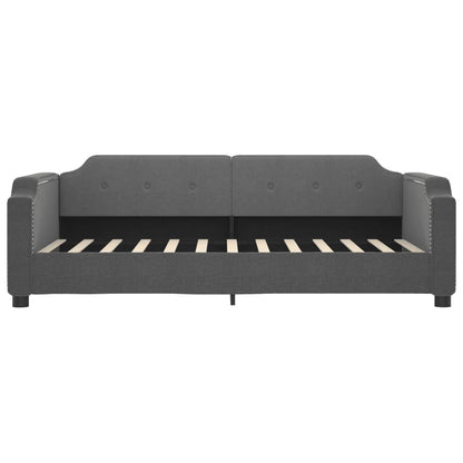 Day Bed without Mattress Dark Grey 90x190 cm Single Fabric