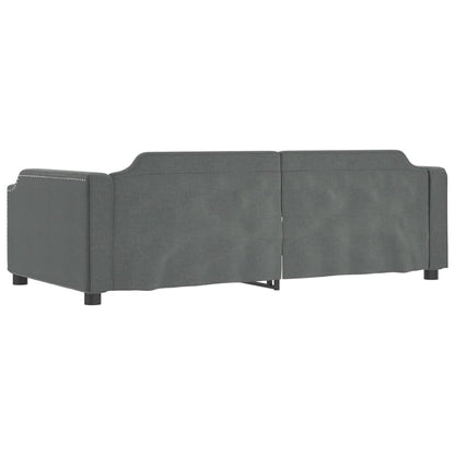 Day Bed without Mattress Dark Grey 90x190 cm Single Fabric