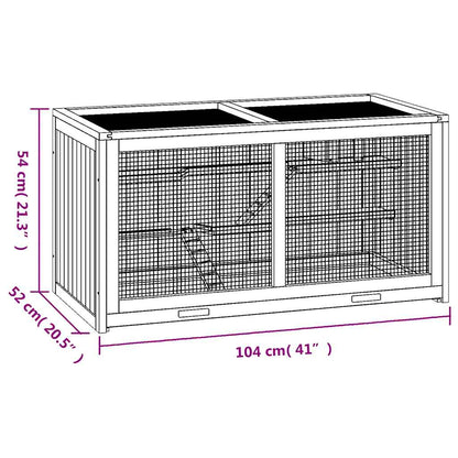 Hamster Cage 104x52x54 cm Solid Wood Fir