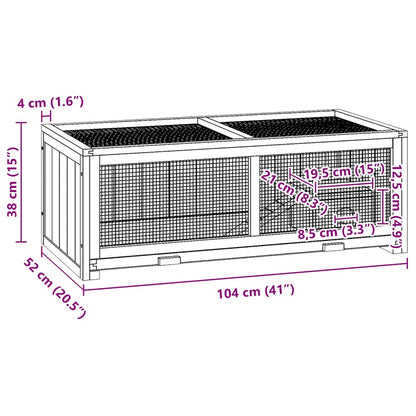 Hamster Cage 104x52x38 cm Solid Wood Fir