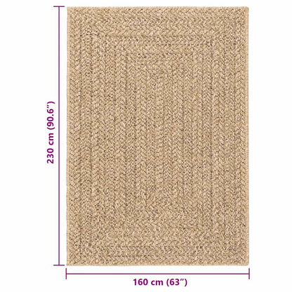 Rug ZIZUR 160x230 cm Jute Look Indoor and Outdoor