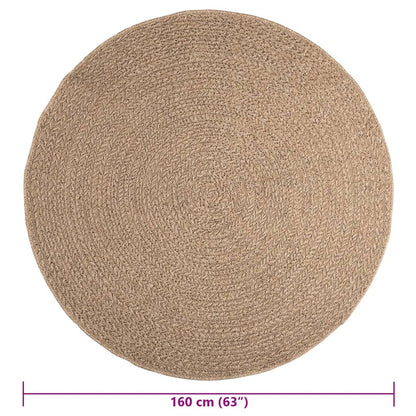 Rug ZIZUR 160 cm Jute Look Indoor and Outdoor