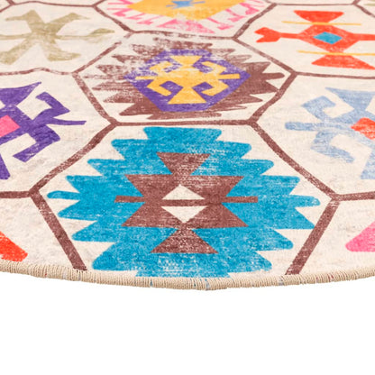Rug Washable Multicolour Ø 120 cm
