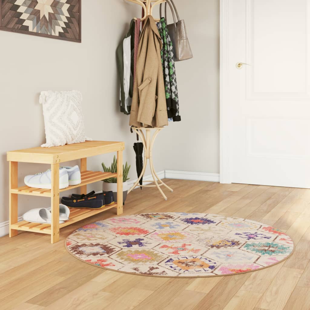Rug Washable Multicolour Ø 120 cm