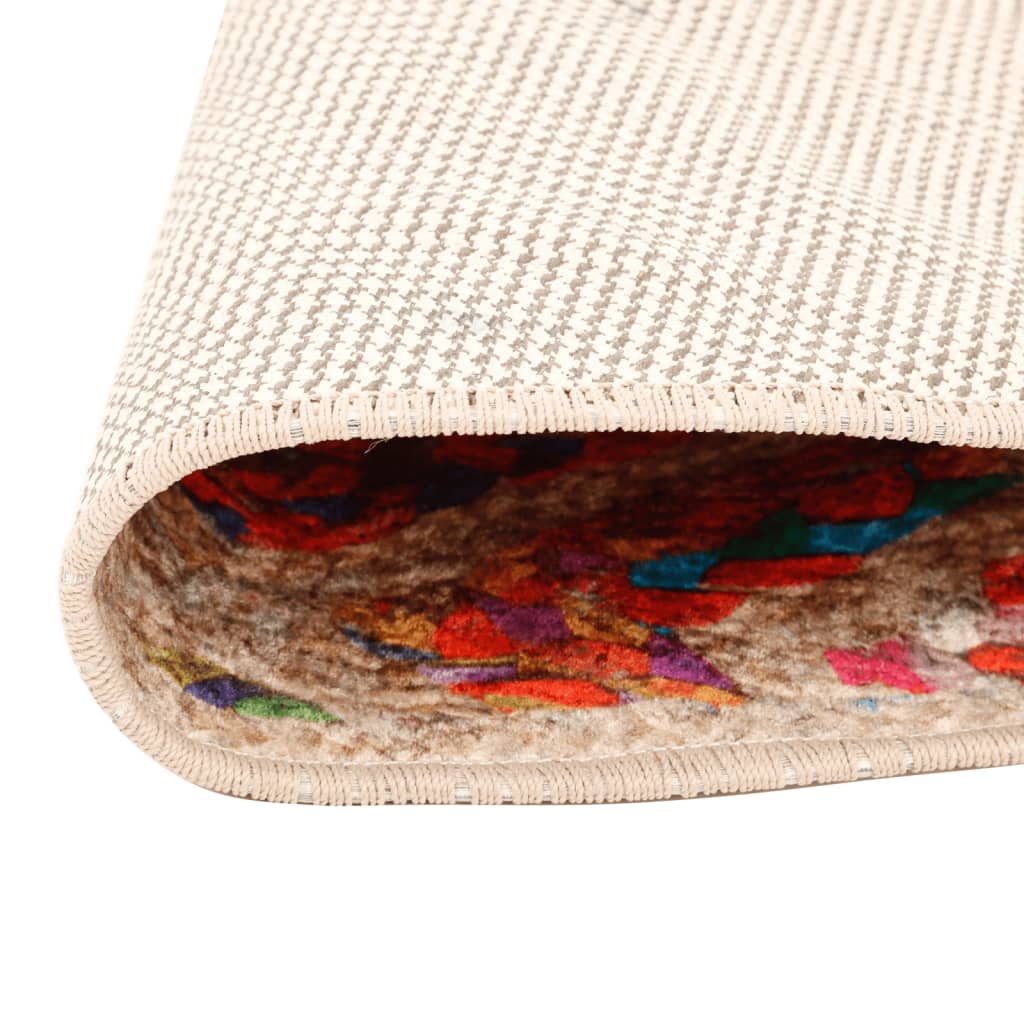 Rug Washable Multicolour Ø 120 cm