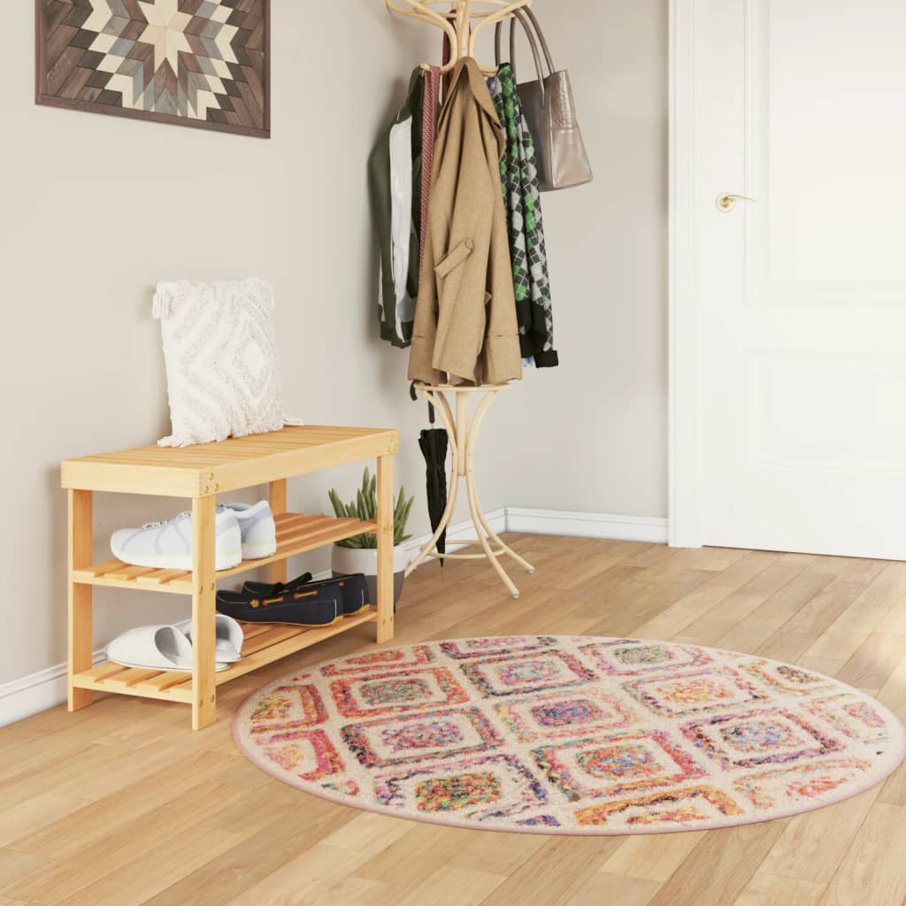 Rug Washable Multicolour Ø 120 cm