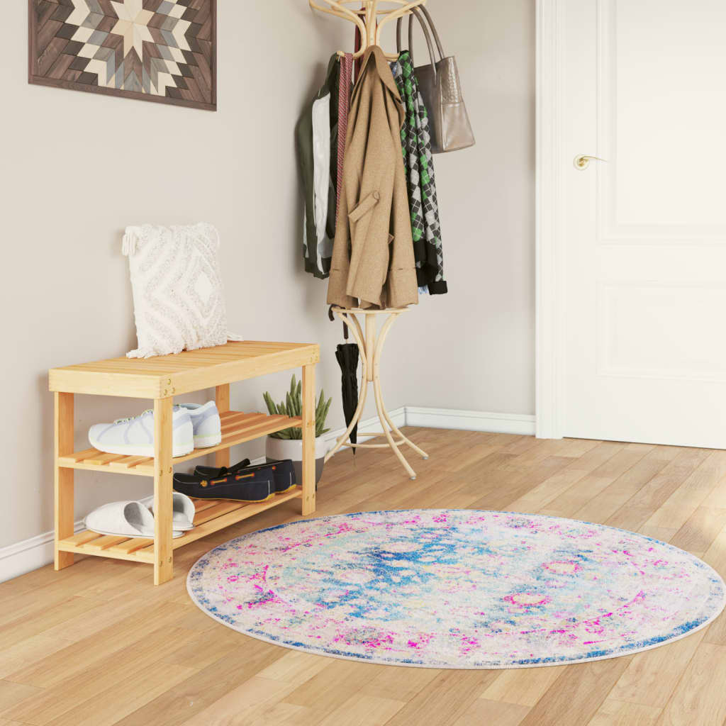 Rug Washable Multicolour Ø 120 cm
