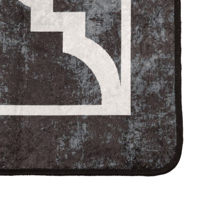 Rug Washable Black and White 120x180 cm