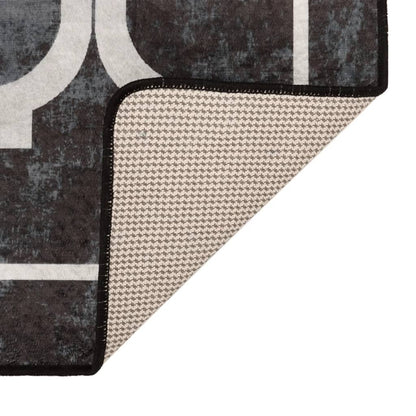 Rug Washable Black and White 120x180 cm