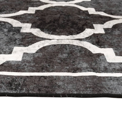 Rug Washable Black and White 120x180 cm