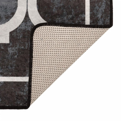 Rug Washable Black and White 160x230 cm