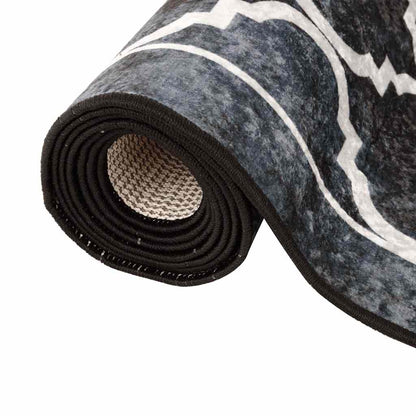 Rug Washable Black and White 160x230 cm