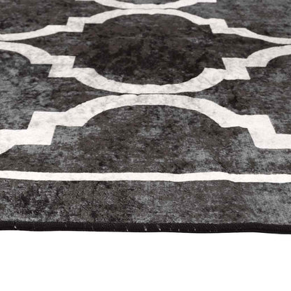 Rug Washable Black and White 160x230 cm