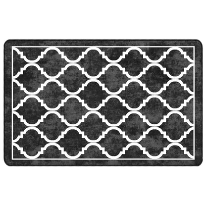 Rug Washable Black and White 190x300 cm