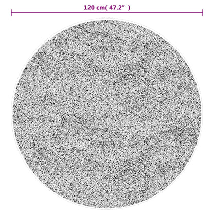 Rug Washable Black and White Ø 120 cm