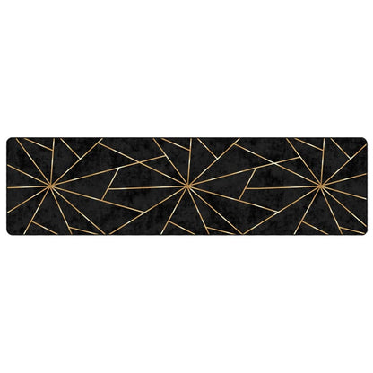 Rug Washable Black and Gold 80x300 cm